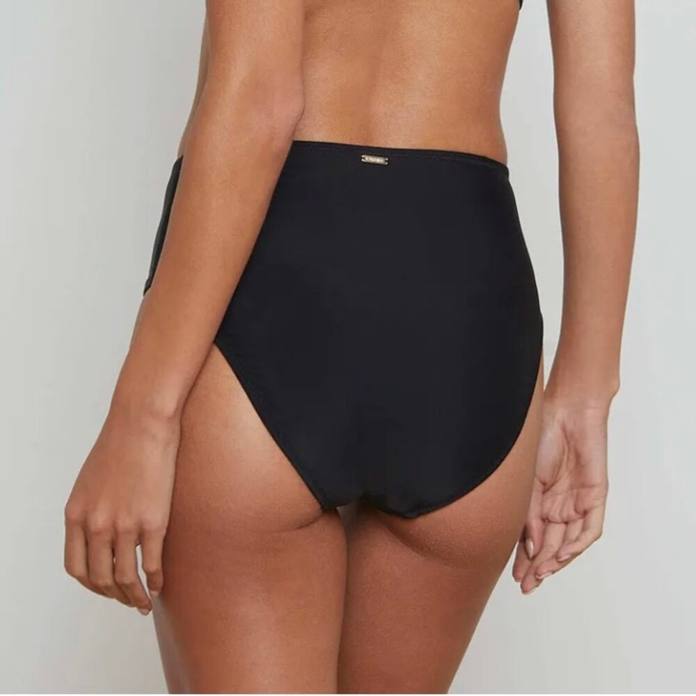 NWT L'AGENCE Vanessa High-Waisted Bikini Bottom - Black - Size XL - Picture 2 of 6